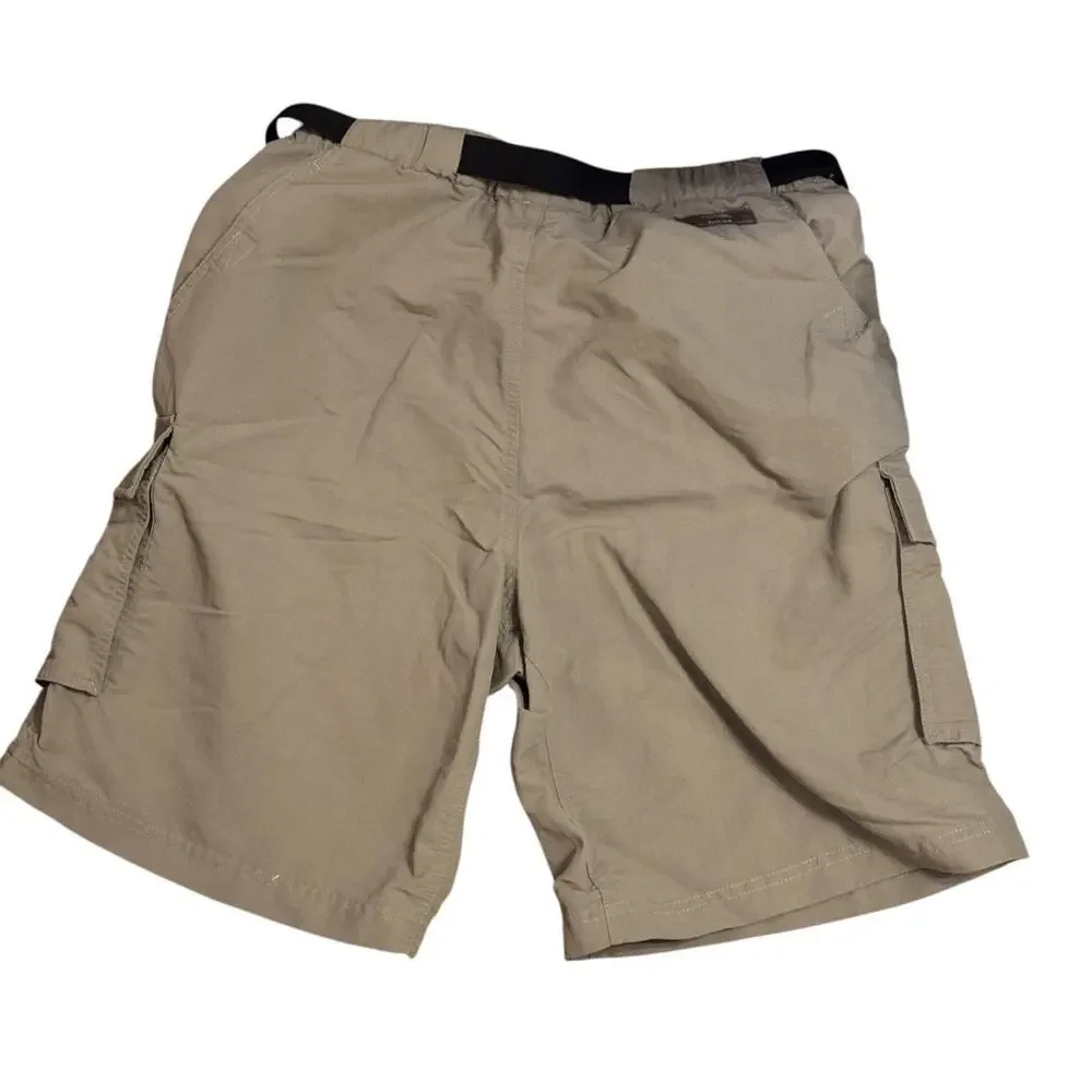 The North Face Men's S Beige Nylon Belted Cargo Shorts Gorpcore Hiking Camping